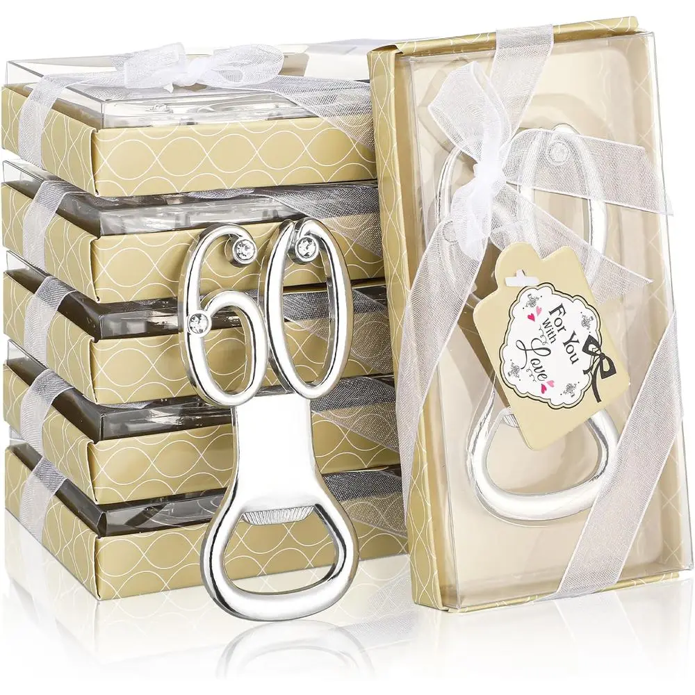Silver Bottle Opener Pack for Birthdays, Weddings, and 60th Anniversaries Souvenirs
Silver Bottle Opener Pack for Birthdays, Weddings, and 60th Anniversaries Souvenirs