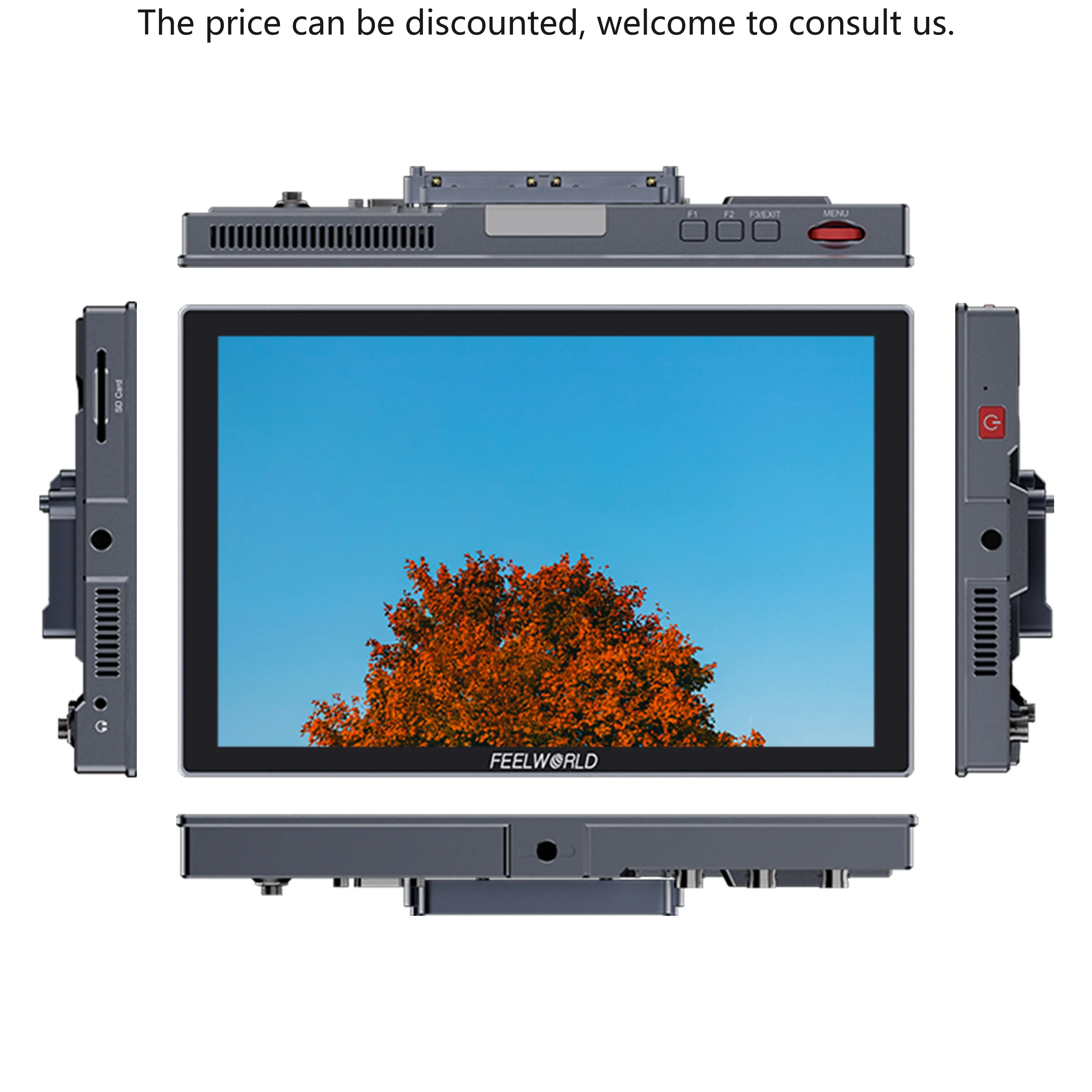 FEELWORLD S10 On-Camera Field Monitor 10-inch HDMI2.0 12G SDI 1200nit High Brightness Touchscreen - Packaging Box Custom
FEELWORLD S10 On-Camera Field Monitor 10-inch HDMI2.0 12G SDI 1200nit High Brightness Touchscreen - Packaging Box Custom