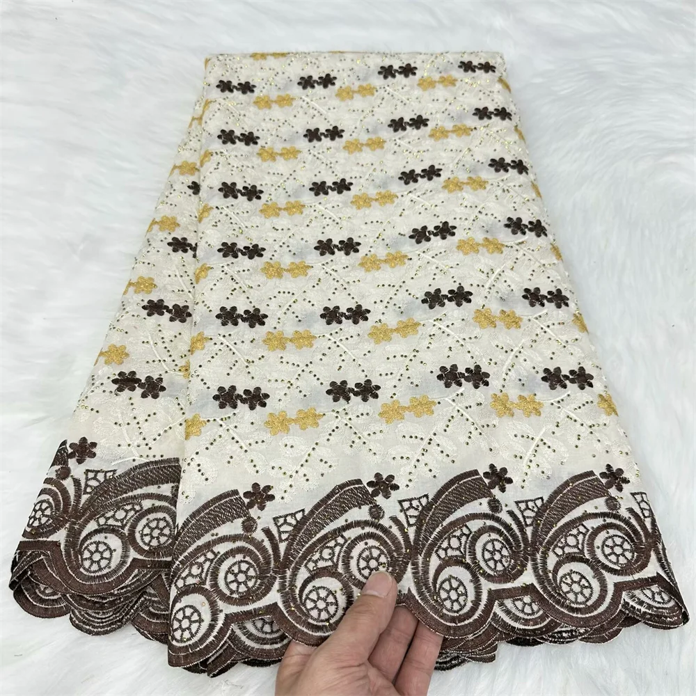 New style Fashion Cotton Swiss Voile Lace Fabric 5 Yards 2024 High Quality Party Stone Embroidery Nigerian Lace Materials YC
New style Fashion Cotton Swiss Voile Lace Fabric 5 Yards 2024 High Quality Party Stone Embroidery Nigerian Lace Materials YC