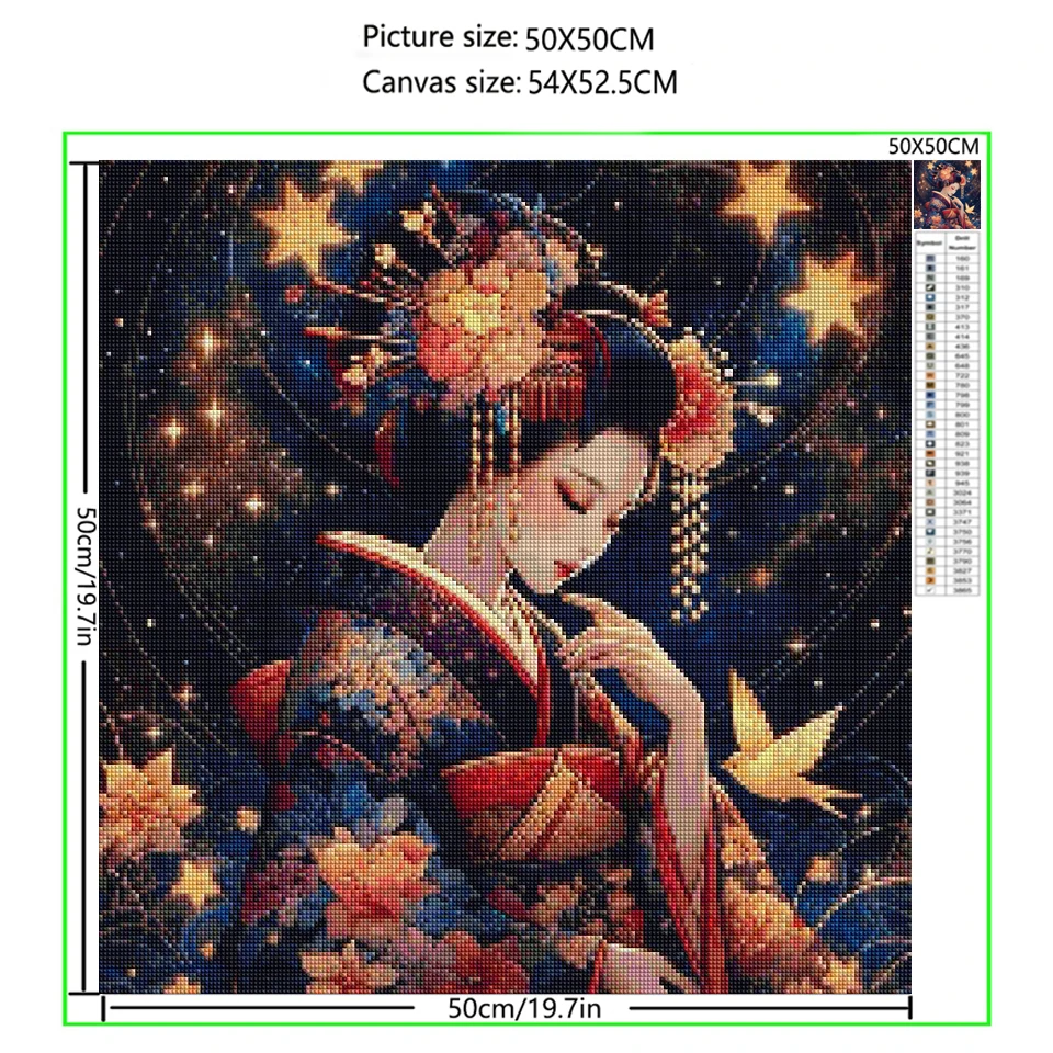 5D Diamond Art Painting Japanese Geisha Female Full Diamond Mosaic Embroidery Cross Embroidery Set Rhinestone Decoration 001
5D Diamond Art Painting Japanese Geisha Female Full Diamond Mosaic Embroidery Cross Embroidery Set Rhinestone Decoration 001