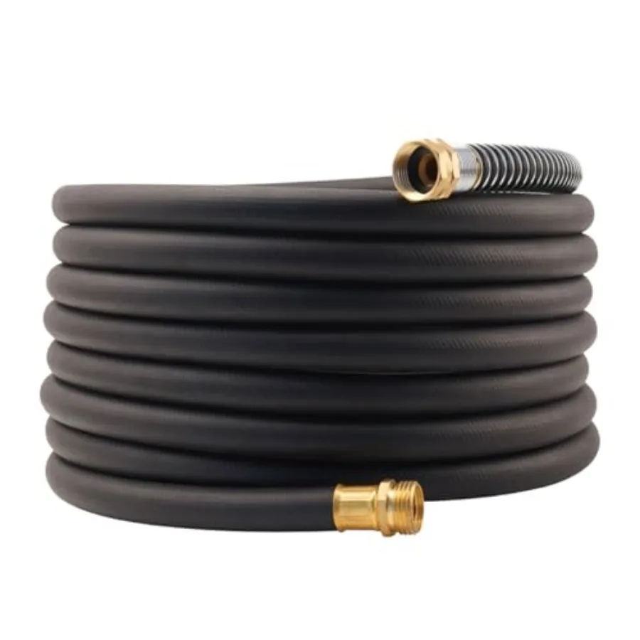 Garden Hose 25FT x 5/8" Heavy Duty Rubber Hose Water Hose with Five Layered Braiding Male Female Fittings 1000PSI Burst 300PSI
Garden Hose 25FT x 5/8" Heavy Duty Rubber Hose Water Hose with Five Layered Braiding Male Female Fittings 1000PSI Burst 300PSI