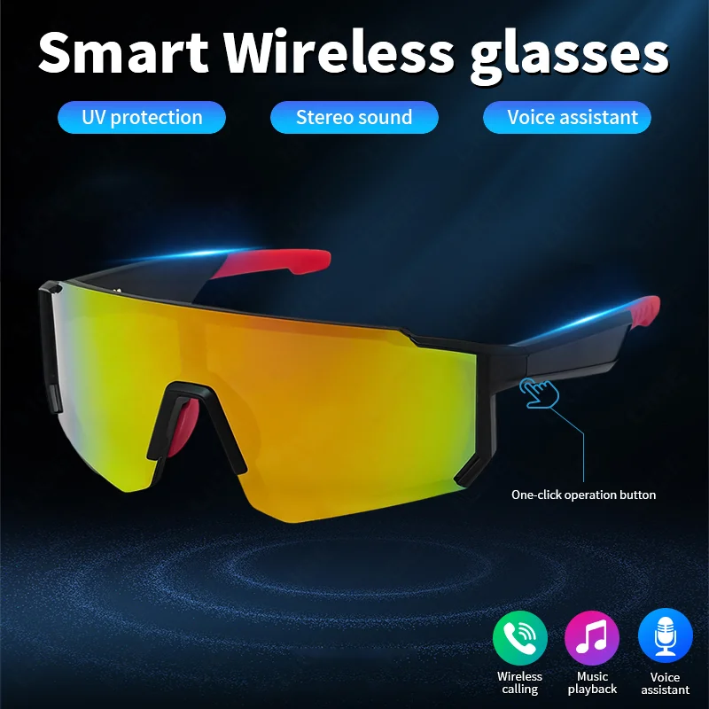 MultiColor Cycling Glasses Smart Bluetooth Cycling Protective Glasses Call Listening to Music Glasses polarized smart Sunglasses
MultiColor Cycling Glasses Smart Bluetooth Cycling Protective Glasses Call Listening to Music Glasses polarized smart Sunglasses