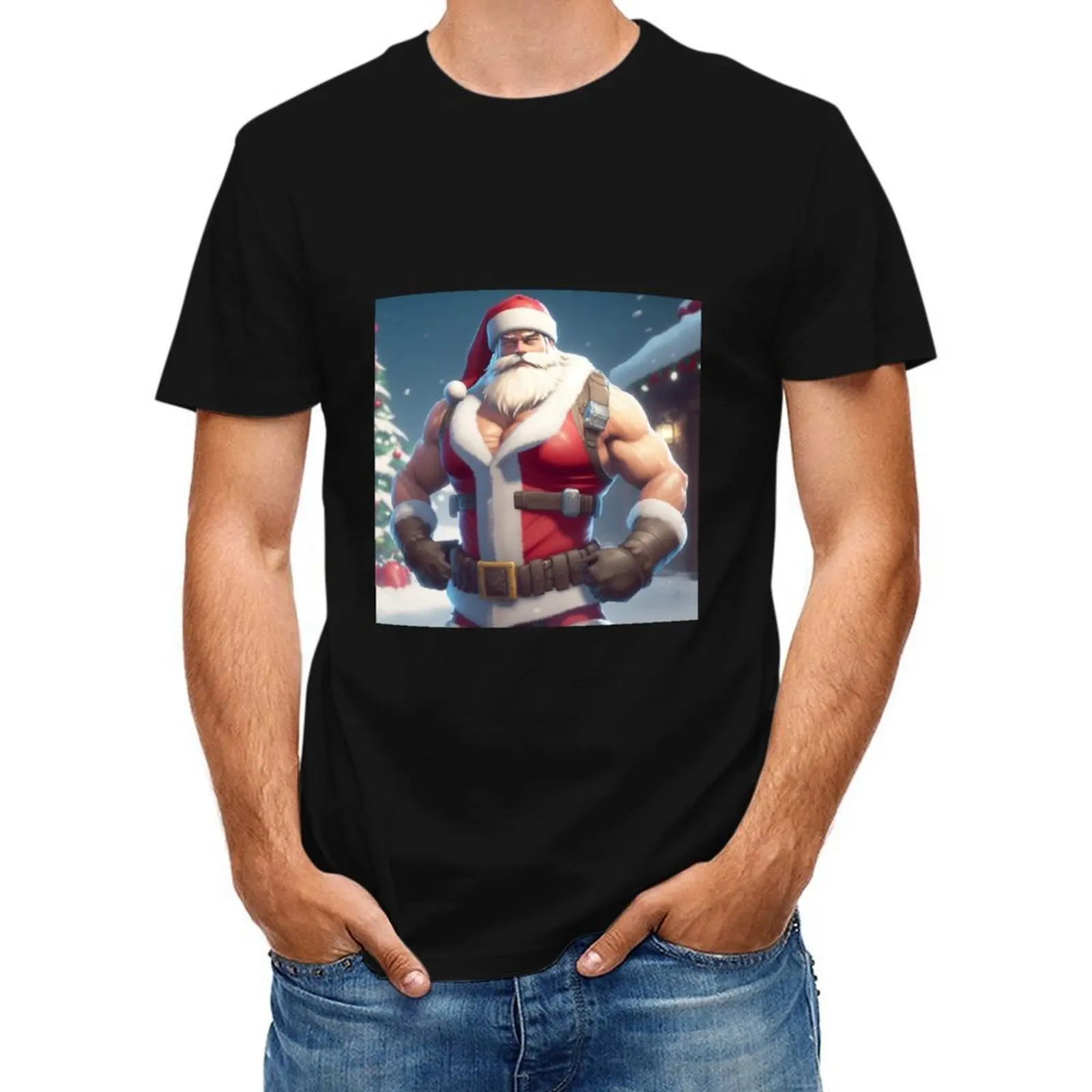 Buff Santa T-Shirt cheap stuff plus sizes street wear Short sleeve tee Men's cotton t-shirt
Buff Santa T-Shirt cheap stuff plus sizes street wear Short sleeve tee Men's cotton t-shirt