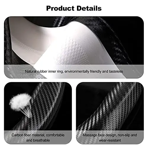 Carbon Fiber Steering Wheel Sleeve With Massage Texture, Non-Slip, Breathable, Sweat-Absorbent For 15 Inch Diameter Black
Carbon Fiber Steering Wheel Sleeve With Massage Texture, Non-Slip, Breathable, Sweat-Absorbent For 15 Inch Diameter Black
