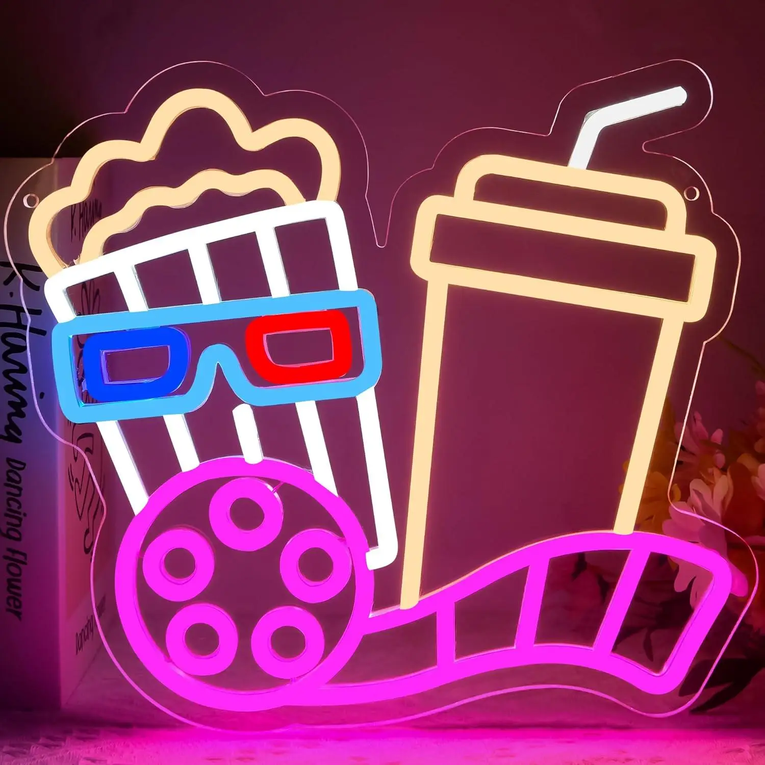 Movie Night With Popcorn Neon Sign Cinema Led Neon Light for Theater ScreeningRoom Film Room Cinema Party decorations Wall Light
Movie Night With Popcorn Neon Sign Cinema Led Neon Light for Theater ScreeningRoom Film Room Cinema Party decorations Wall Light