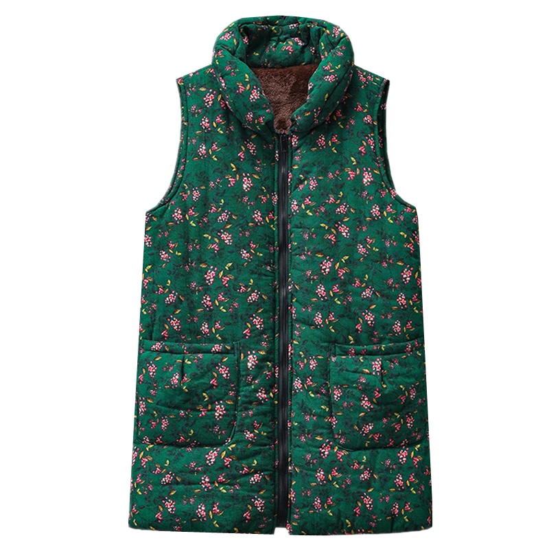 Thiened Fce Women's Vest Winter Outerwear Long Sve Korean Sle Loose Fit Mid-Length Jaet for Middle-Aged And ly
Thiened Fce Women's Vest Winter Outerwear Long Sve Korean Sle Loose Fit Mid-Length Jaet for Middle-Aged And ly