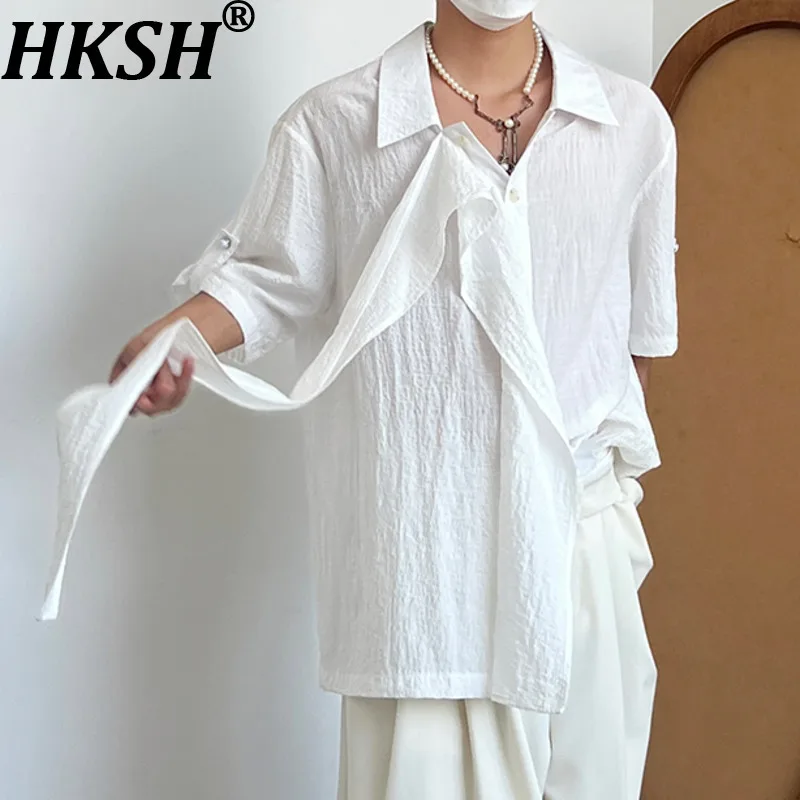 HKSH Летняя новая женская рубашка Ins Design Sense Ribbon с коротким рукавом и отложным воротником Элегантные стильные повседневные топы High Street HK9410
HKSH Летняя новая женская рубашка Ins Design Sense Ribbon с коротким рукавом и отложным воротником Элегантные стильные повседневные топы High Street HK9410