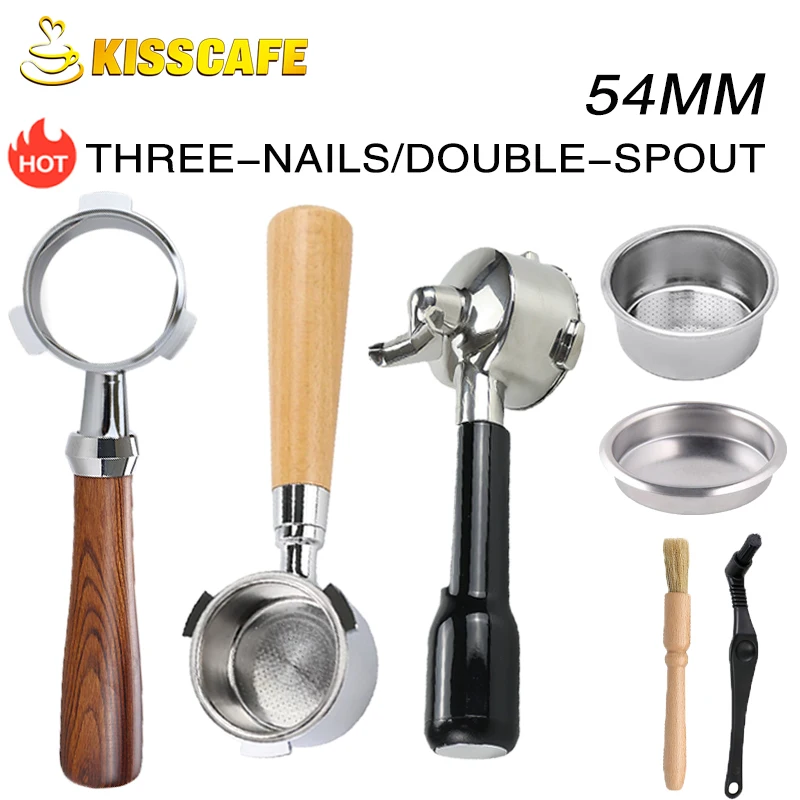54MM Coffee Bottomless Portafilter For Sage Breville 870 878 880 Replacement Filter Basket Espresso Accessory Barista Tool
54MM Coffee Bottomless Portafilter For Sage Breville 870 878 880 Replacement Filter Basket Espresso Accessory Barista Tool
