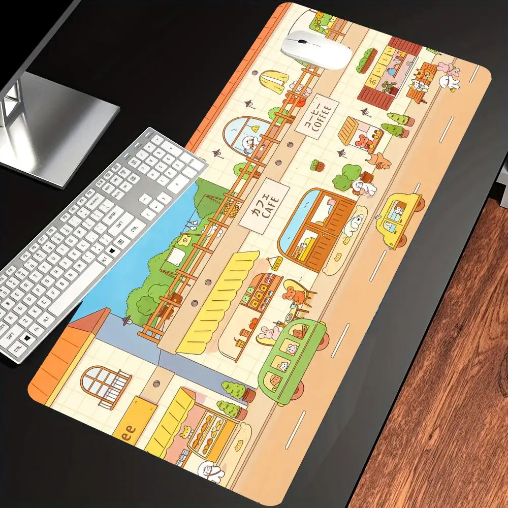 HYBXAXC Cute kawaii Mousepad green, Cute mouse street, Japanese bakery cafe, bunny bear plants flower shop, kawai gaming deskmat
HYBXAXC Cute kawaii Mousepad green, Cute mouse street, Japanese bakery cafe, bunny bear plants flower shop, kawai gaming deskmat