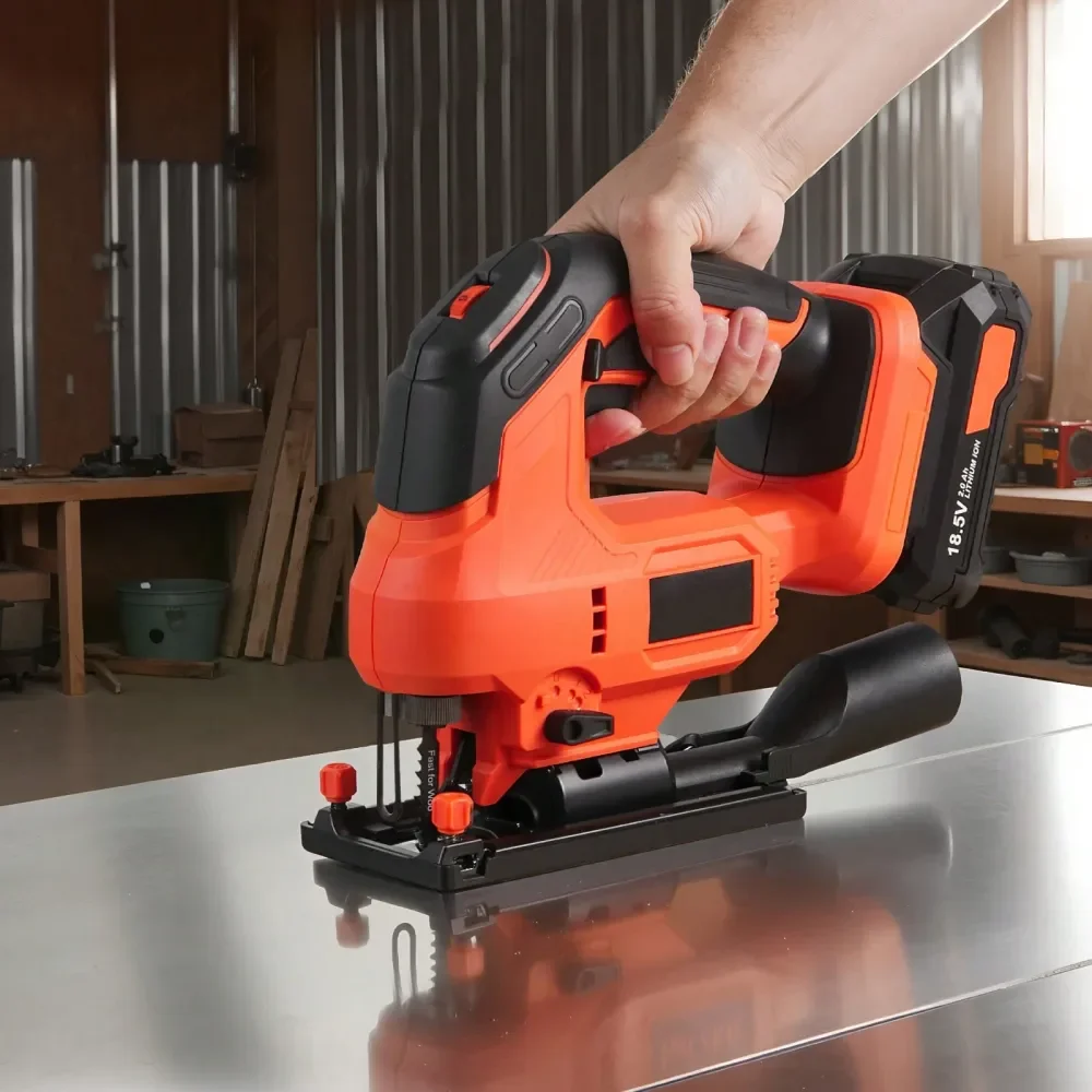 Jig Saw, 20 V, 3000 SPM Blade Speed, Cordless Jigsaw With Battery And Charger, LED Light, 6 Variable Speed, 0 45 Bevel Cuts, Wi
Jig Saw, 20 V, 3000 SPM Blade Speed, Cordless Jigsaw With Battery And Charger, LED Light, 6 Variable Speed, 0 45 Bevel Cuts, Wi