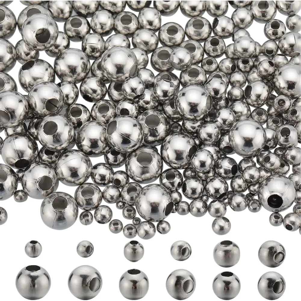 1 Box 500Pcs 6 Sizes Stainless Steel Beads Bulk Round Loose Spacer Beads 2mm 3mm 4mm 5mm 6mm 8mm Ball Bead Tiny Mini Small
1 Box 500Pcs 6 Sizes Stainless Steel Beads Bulk Round Loose Spacer Beads 2mm 3mm 4mm 5mm 6mm 8mm Ball Bead Tiny Mini Small