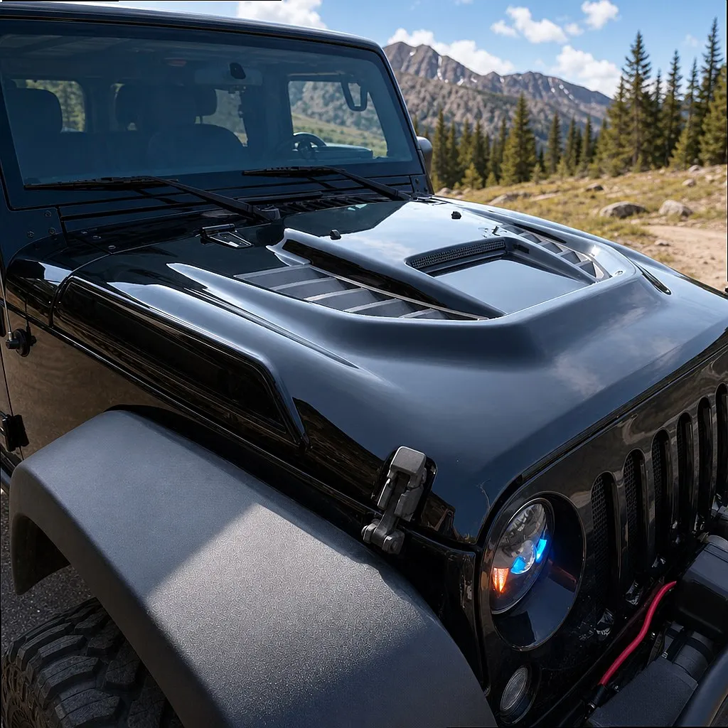 Hood Bonnet Steel Fit JK JL 2007+ Black New Design
Hood Bonnet Steel Fit JK JL 2007+ Black New Design