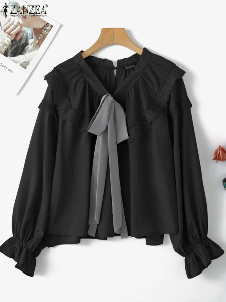 ZANZEA 2025 Women Long Sleeve Elegant Blouse 2025 Ruffled Shirts Bow Collar Color Patchwork Casual Tops Loose Fashion Blusas
ZANZEA 2025 Women Long Sleeve Elegant Blouse 2025 Ruffled Shirts Bow Collar Color Patchwork Casual Tops Loose Fashion Blusas