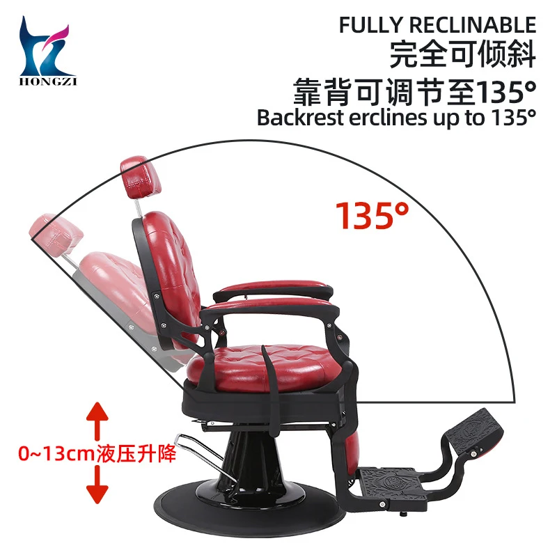 Парикмахерское кресло Hongzi Source Factory из винтажной винно-красной искусственной кожи с держателем для полотенец, регулировкой высоты, поворотное, в американском стиле
Парикмахерское кресло Hongzi Source Factory из винтажной винно-красной искусственной кожи с держателем для полотенец, регулировкой высоты, поворотное, в американском стиле