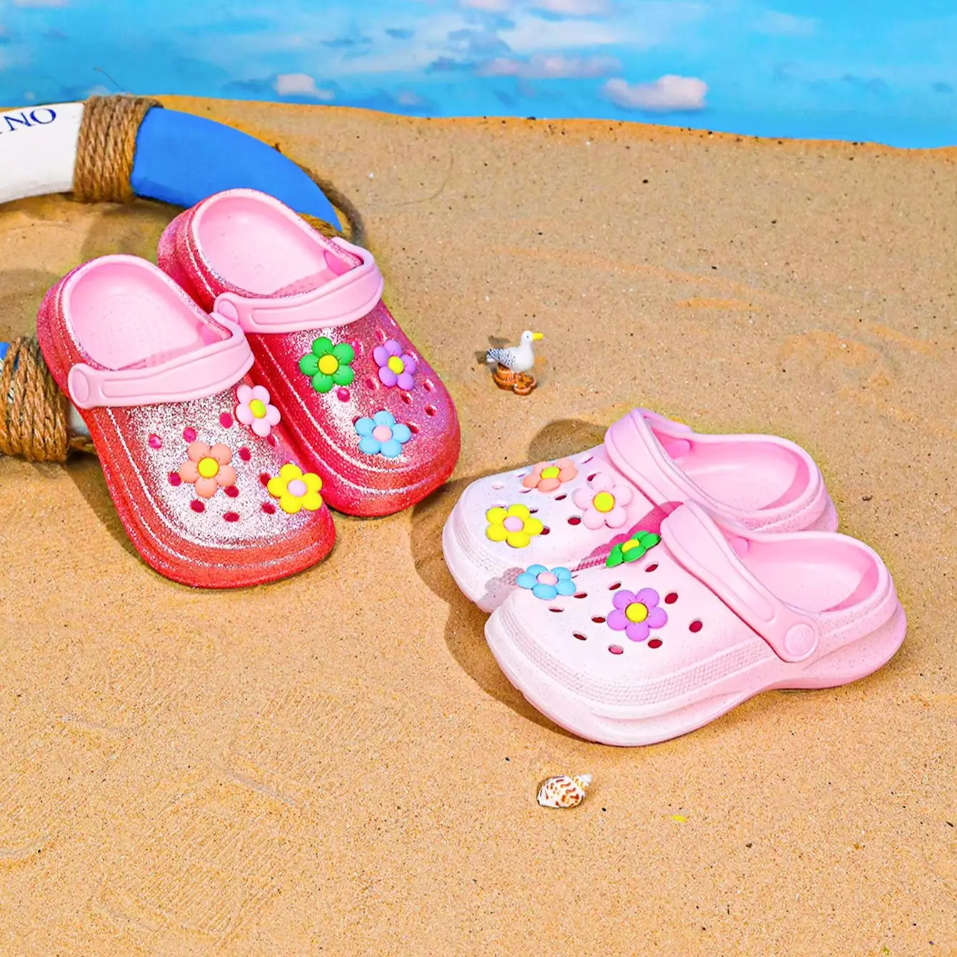 Kids Slip-On Clogs and Mules - Breathable, Waterproof, EVA Garden Shoes with Decorative Chain for Beach and Everyday Wear 168
Kids Slip-On Clogs and Mules - Breathable, Waterproof, EVA Garden Shoes with Decorative Chain for Beach and Everyday Wear 168
