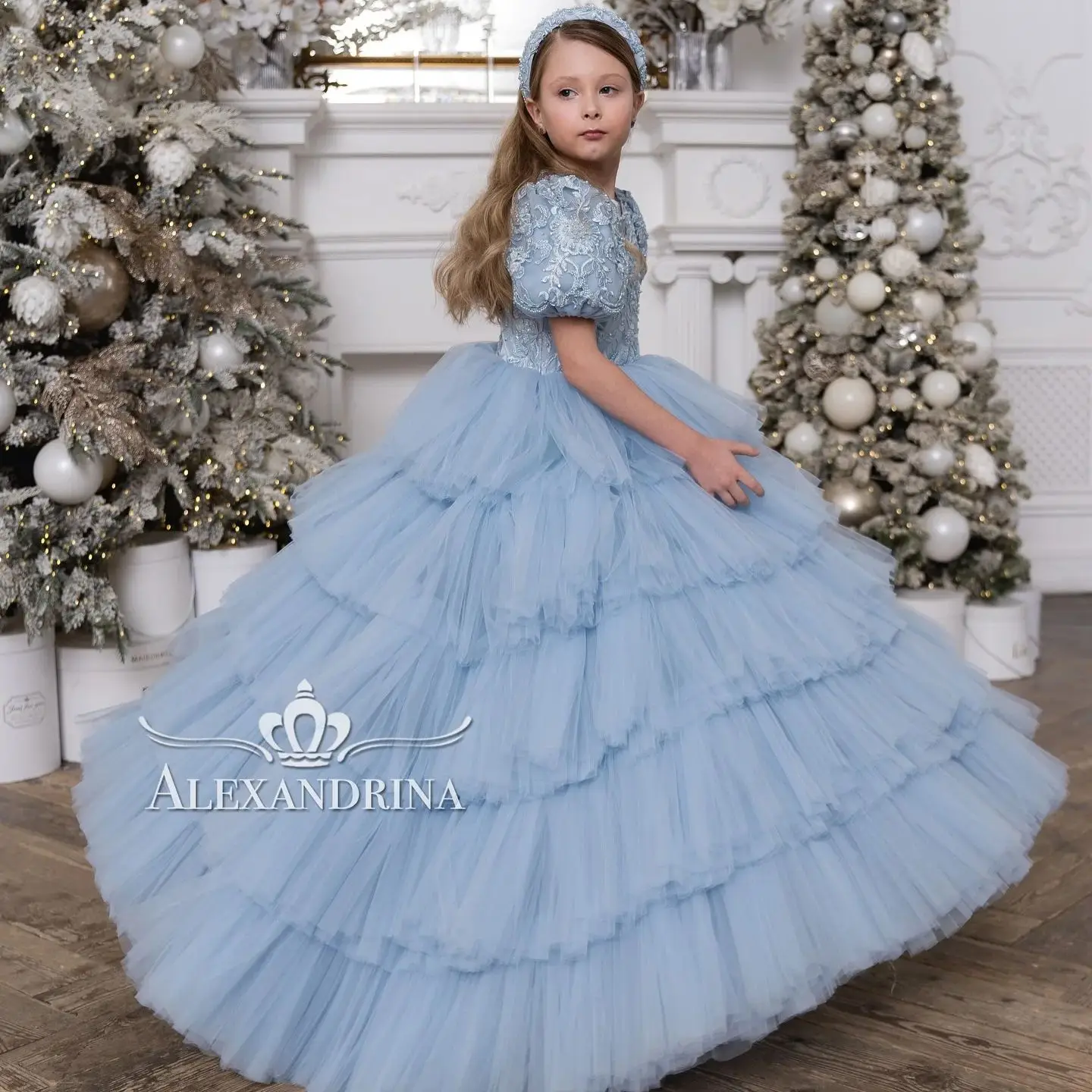 Dusty Blue Flower Girl Dresses Princess Lace Baby Girl's Birthday Party Gowns Customized Ball Gown Kids Pageant Dress
Dusty Blue Flower Girl Dresses Princess Lace Baby Girl's Birthday Party Gowns Customized Ball Gown Kids Pageant Dress