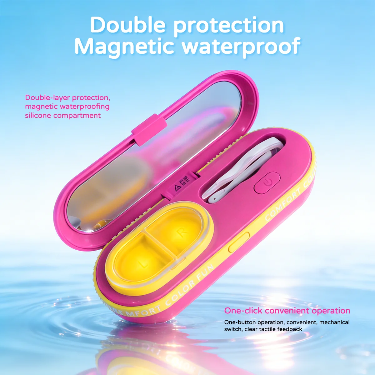 UYAAI Contact Lens Cleaner Lens Cleaning Case Lens Care GoCapsule Contact Cleaning Case Lightweight and Portable Quiet Care
UYAAI Contact Lens Cleaner Lens Cleaning Case Lens Care GoCapsule Contact Cleaning Case Lightweight and Portable Quiet Care