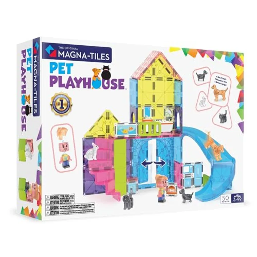 Pet Playhouse 50-Piece Magnetic Construction Set: indoor play application, ABS plastic material, multicolor, strong magnetic co
Pet Playhouse 50-Piece Magnetic Construction Set: indoor play application, ABS plastic material, multicolor, strong magnetic co