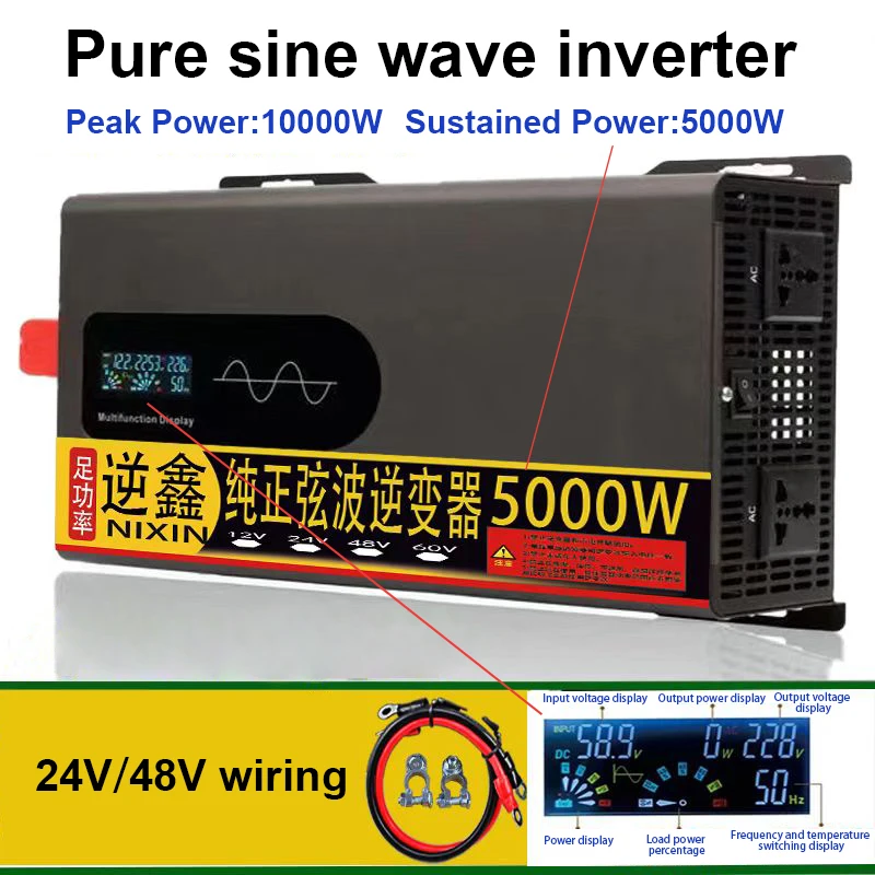 72V 10000W Pure Sine Wave Inverter Available Induction Cooker Refrigerator Air Conditioner
72V 10000W Pure Sine Wave Inverter Available Induction Cooker Refrigerator Air Conditioner