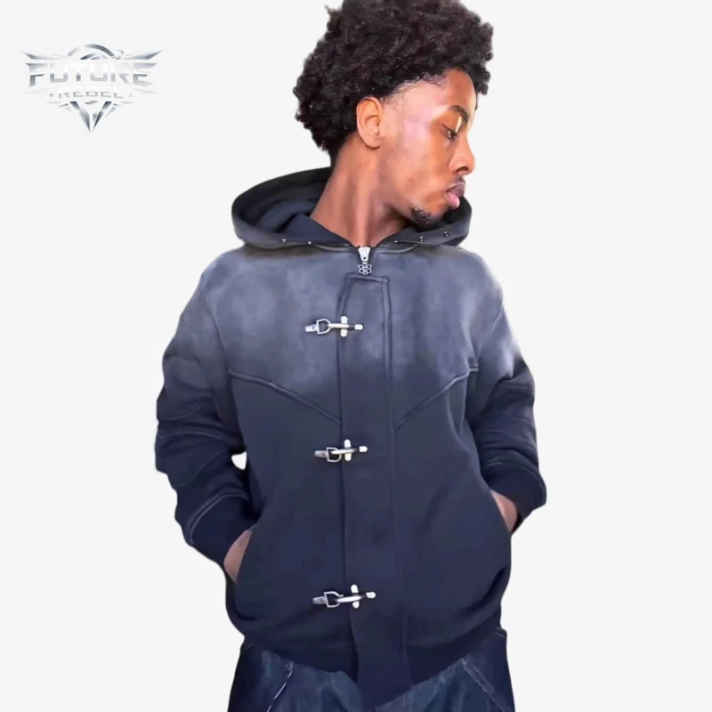 Mens Hoodie Harajuku European High Street Streetwear Washed Gradient Print Knit Hooded Jacket Loose Casual Unisex Fashion Trend
Mens Hoodie Harajuku European High Street Streetwear Washed Gradient Print Knit Hooded Jacket Loose Casual Unisex Fashion Trend