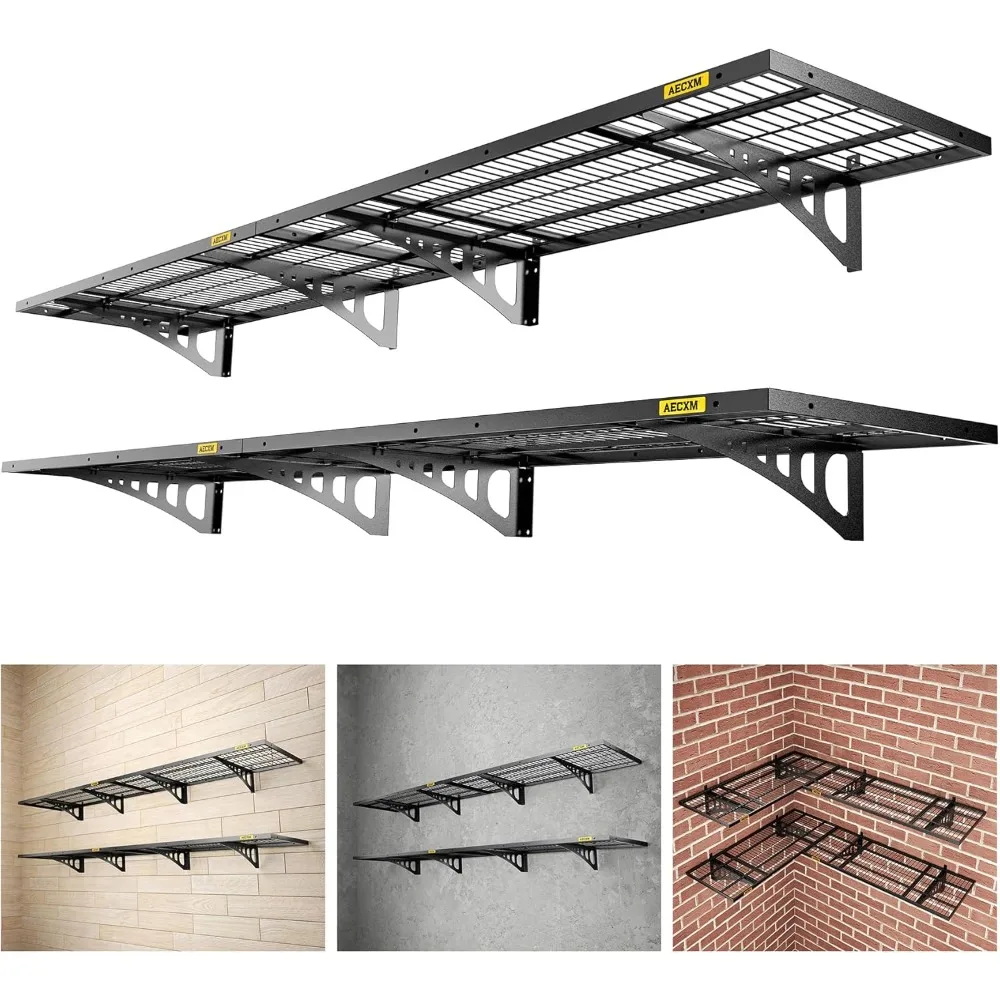 Garage Wall Shelving 20-inch-by-48-inch 1120lbs Load Capacity Garage Storage Shelves 1.64x4ft Wire Shelving Wall Mounted 4-Pack
Garage Wall Shelving 20-inch-by-48-inch 1120lbs Load Capacity Garage Storage Shelves 1.64x4ft Wire Shelving Wall Mounted 4-Pack