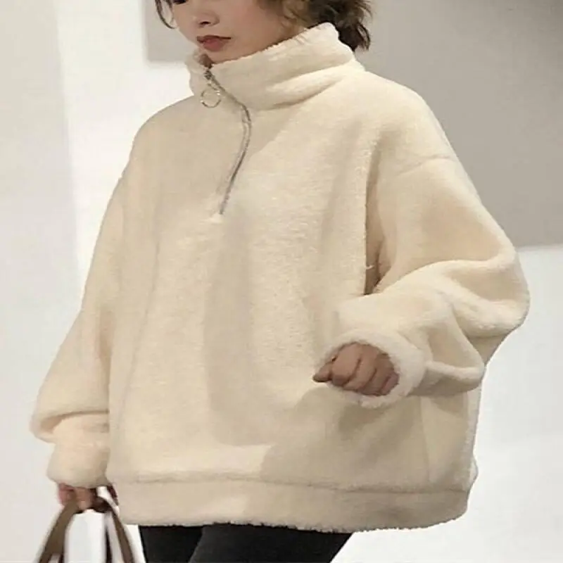 Женский пуловер, уличная повседневная одежда, женская флисовая куртка с капюшоном, утепленная осенне-зимняя свободная плюшевая верхняя одежда на молнии средней длины, топ
Женский пуловер, уличная повседневная одежда, женская флисовая куртка с капюшоном, утепленная осенне-зимняя свободная плюшевая верхняя одежда на молнии средней длины, топ