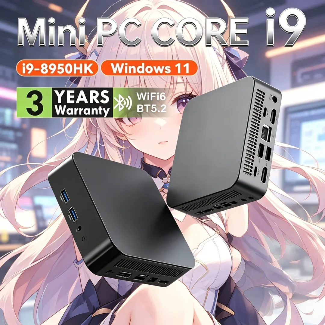 Sumptuous Dainty MINI PC Windows 11 Pro Core I9 8950HK 32GB RAM 1TB 2TB SSD WIFI 6 BT5.2 4K HD Popular
Sumptuous Dainty MINI PC Windows 11 Pro Core I9 8950HK 32GB RAM 1TB 2TB SSD WIFI 6 BT5.2 4K HD Popular