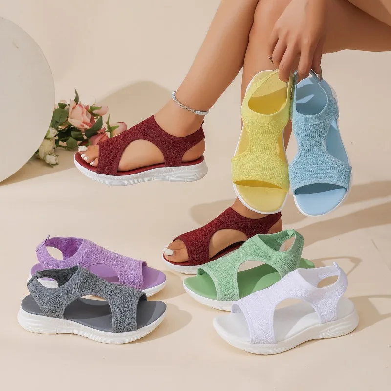 2026 Women's Summer New Style Mesh Knit Thick Sole Non-slip Sports Sandals Women's Casual Open Toe Roman Lightweight Sandals
2026 Women's Summer New Style Mesh Knit Thick Sole Non-slip Sports Sandals Women's Casual Open Toe Roman Lightweight Sandals