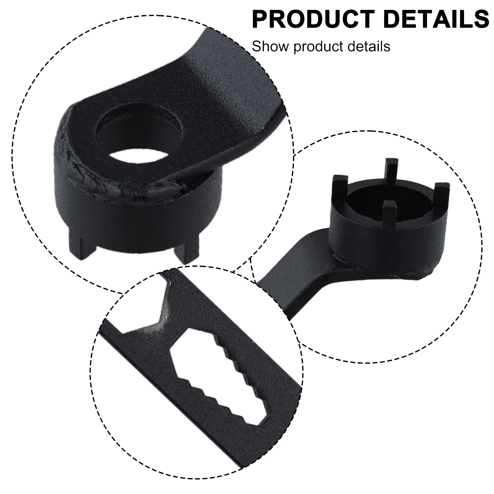 Removal Wrench Four-claw Grinder Wrench For DIY Projects Length 15.5cm 15.5cm Length Good Toughness Steel Material Black Color
Removal Wrench Four-claw Grinder Wrench For DIY Projects Length 15.5cm 15.5cm Length Good Toughness Steel Material Black Color