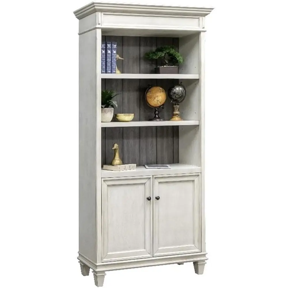 White Contemporary Bookcase with Lower Drawers
White Contemporary Bookcase with Lower Drawers