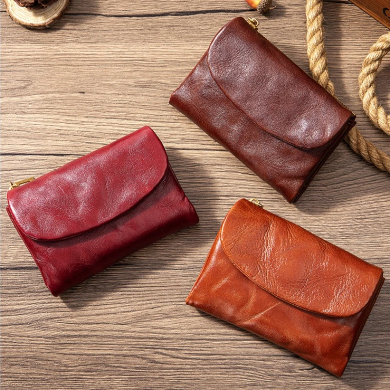 Women's Small Leather Wallet, Leather Short Wallets with Card Holder, Trifold Design for Credit Cards Cash Coins, Unisex Wallet
Women's Small Leather Wallet, Leather Short Wallets with Card Holder, Trifold Design for Credit Cards Cash Coins, Unisex Wallet