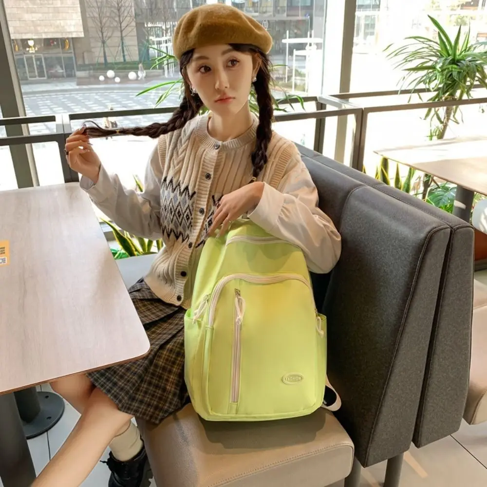Nylon Student School Bag Large Capacity Solid Color Casual Shoulder Backpack Multiple Pockets Simple Korean Style School Bag
Nylon Student School Bag Large Capacity Solid Color Casual Shoulder Backpack Multiple Pockets Simple Korean Style School Bag