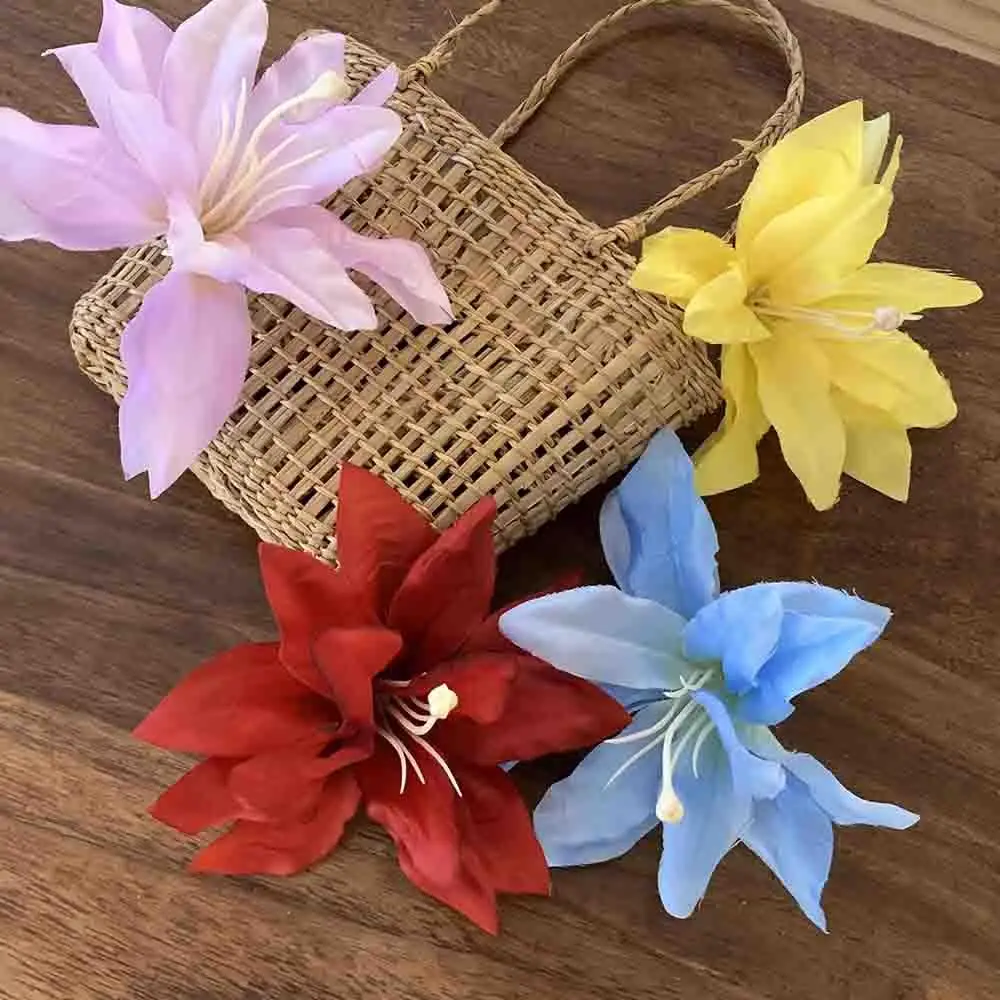 DIY Big Flower Side Clip Sweet Wedding Beach Hair Accessories Lily Flower Hair Clip Cute Decor Artificial Flower Duckbill Clip
DIY Big Flower Side Clip Sweet Wedding Beach Hair Accessories Lily Flower Hair Clip Cute Decor Artificial Flower Duckbill Clip