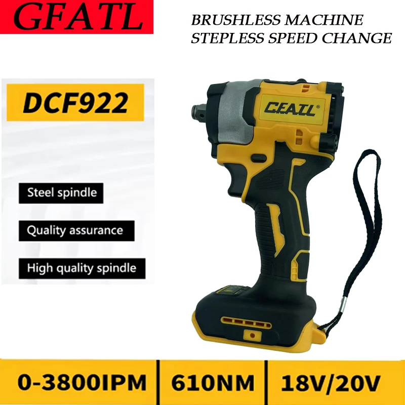 2025 GFATL DCF922 20V Max XR Brushless Impact Wrench strong Torque w/ LED & Smart Control Cordless Power Tool
2025 GFATL DCF922 20V Max XR Brushless Impact Wrench strong Torque w/ LED & Smart Control Cordless Power Tool