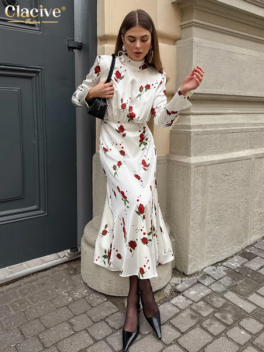 Clacive Fashion Loose Print Women's Dress Casual Stand Collar Long Sleeve Ankle Length Dresses Elegant High Waist Female Dress
Clacive Fashion Loose Print Women's Dress Casual Stand Collar Long Sleeve Ankle Length Dresses Elegant High Waist Female Dress