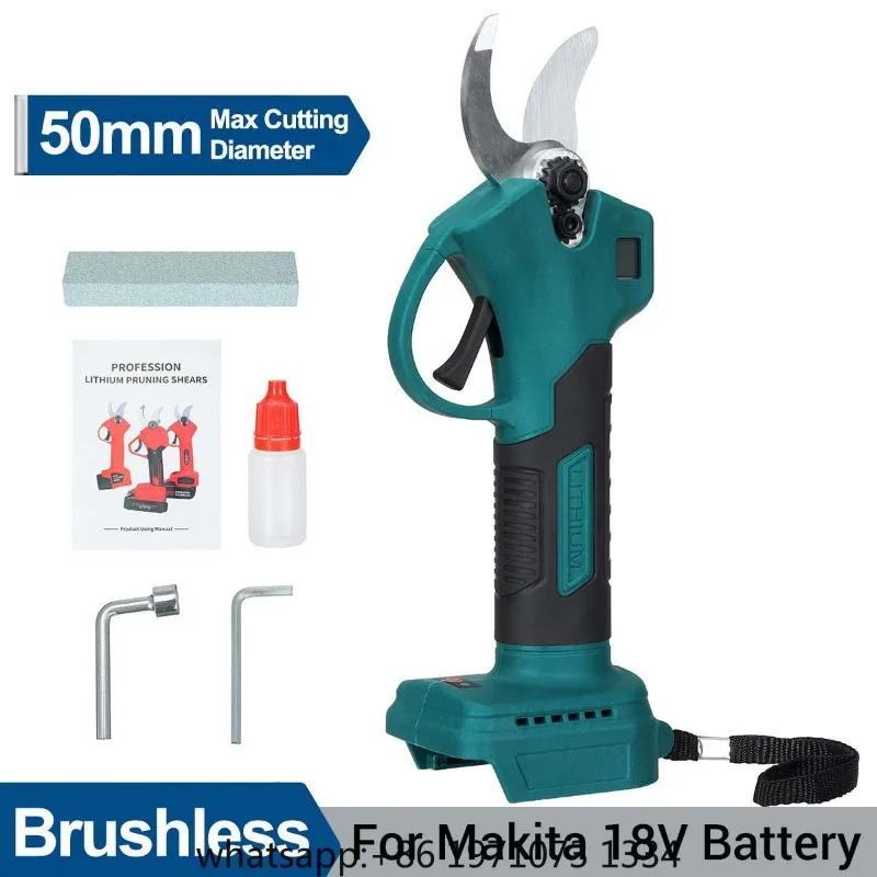 50mm 2000W Brushless Electric Pruning Shears Pruner Cordless Electric Garden Scissors Fruit Tree Cutter for Makita 18V Battery
50mm 2000W Brushless Electric Pruning Shears Pruner Cordless Electric Garden Scissors Fruit Tree Cutter for Makita 18V Battery