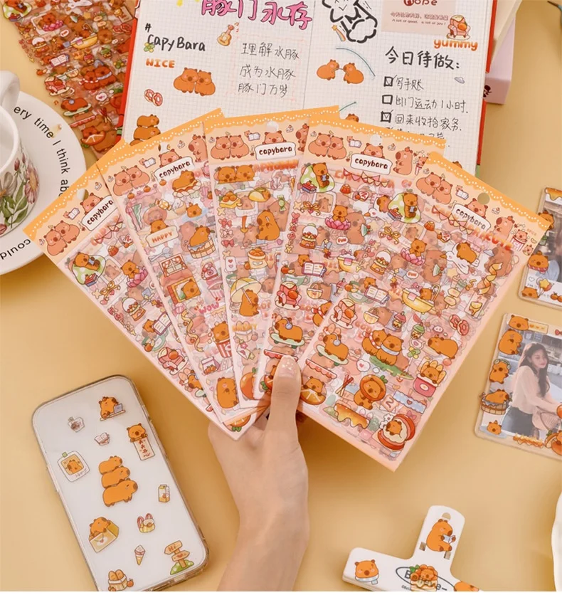 Capybara Stickers 6-Pack Cute Cartoon Animal Stickers for Journaling Aesthetic Scrapbooking Supplies Student Planner Accessories
Capybara Stickers 6-Pack Cute Cartoon Animal Stickers for Journaling Aesthetic Scrapbooking Supplies Student Planner Accessories