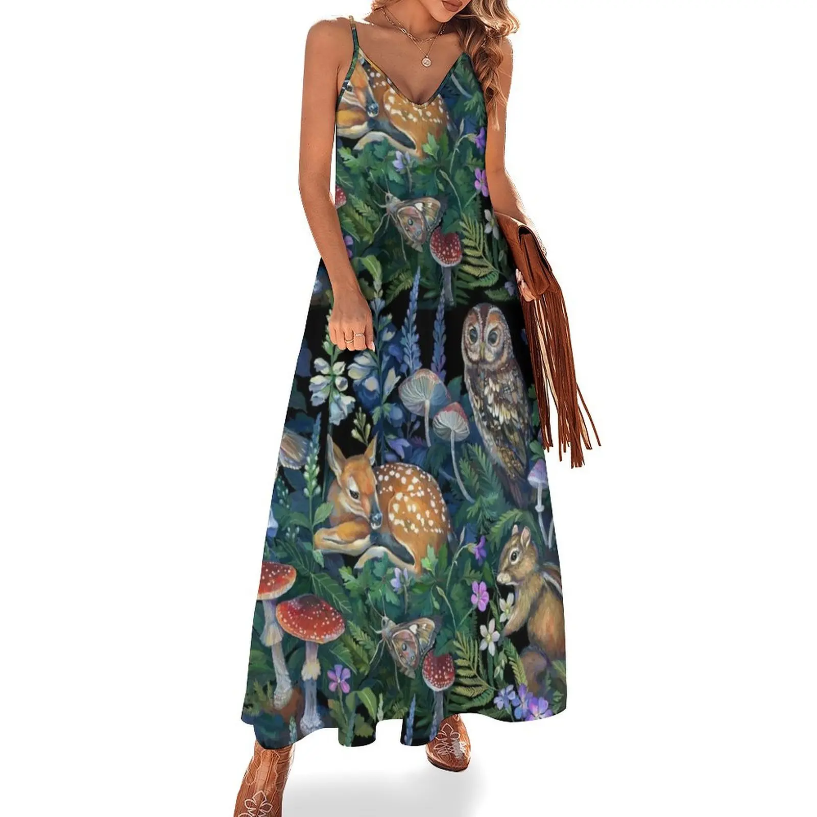 Enchanted Forest Sleeveless Dress Women's skirt prom dresses summer dress daily Dress
Enchanted Forest Sleeveless Dress Women's skirt prom dresses summer dress daily Dress