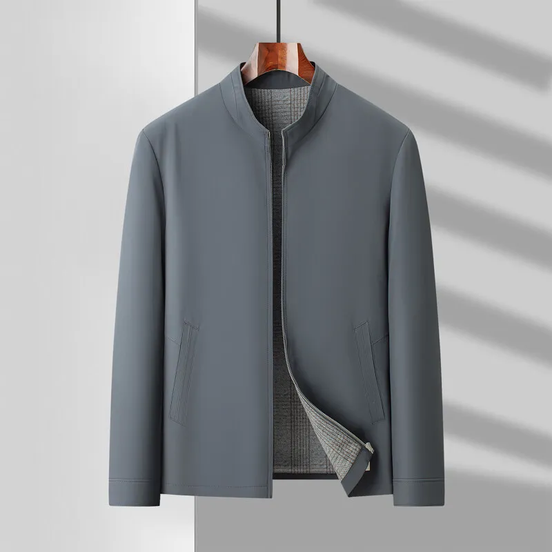2025 spring middle-aged and elderly plus-size dad light business fashion handsome casual stand collar jacket jacket for men
2025 spring middle-aged and elderly plus-size dad light business fashion handsome casual stand collar jacket jacket for men