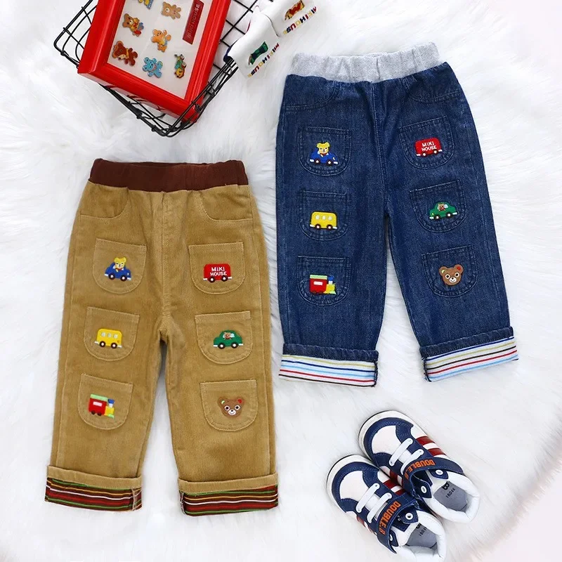 Boy Pants Spring and Autumn Kids Casual Cartoon Bear Car Embroidered Jeans Corduroy Trousers
Boy Pants Spring and Autumn Kids Casual Cartoon Bear Car Embroidered Jeans Corduroy Trousers