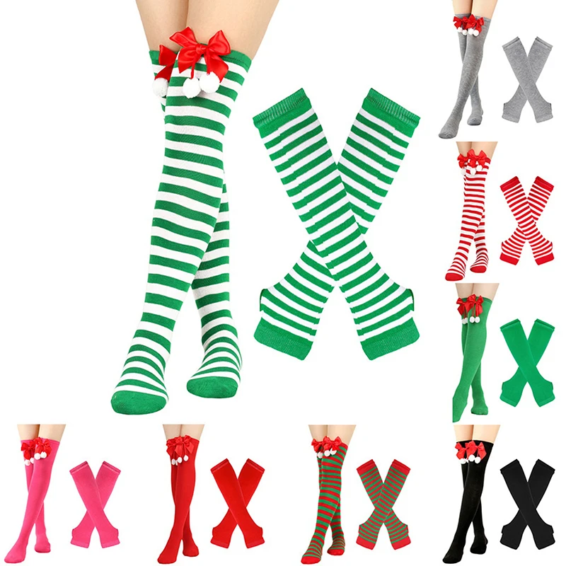 1 Pair Christmas Ornaments Socks Bow Striped Long Stockings Christmas Decorations High Socks For Girls Striped Knee Socks
1 Pair Christmas Ornaments Socks Bow Striped Long Stockings Christmas Decorations High Socks For Girls Striped Knee Socks