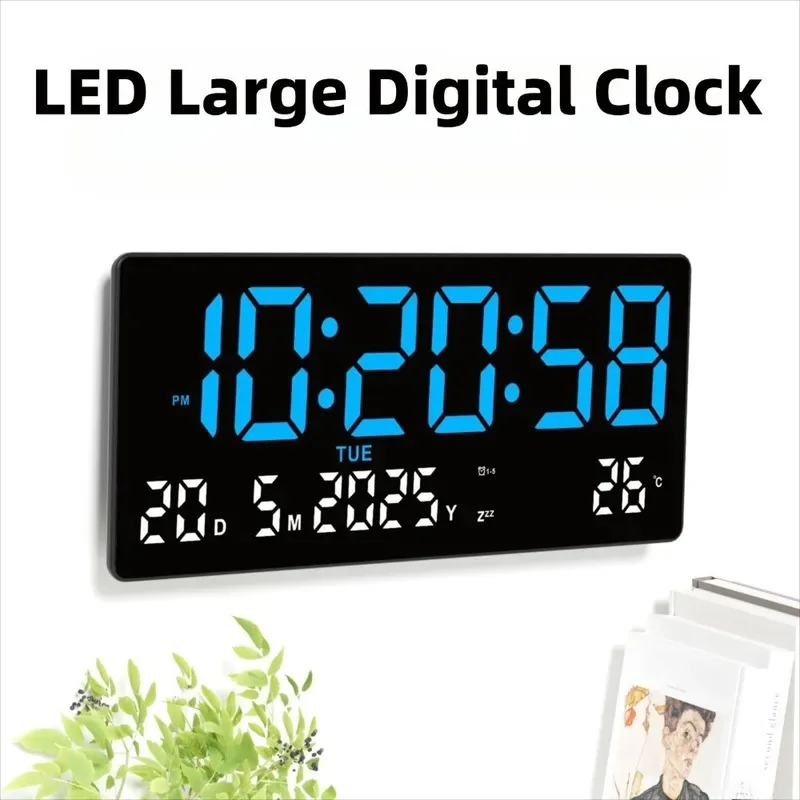Large Digital Wall Clock Time/Date/Week/Temp Display 3 Alarm Clock LED Alarm Clock 12/24H Snooze Electronic Table Clock
Large Digital Wall Clock Time/Date/Week/Temp Display 3 Alarm Clock LED Alarm Clock 12/24H Snooze Electronic Table Clock