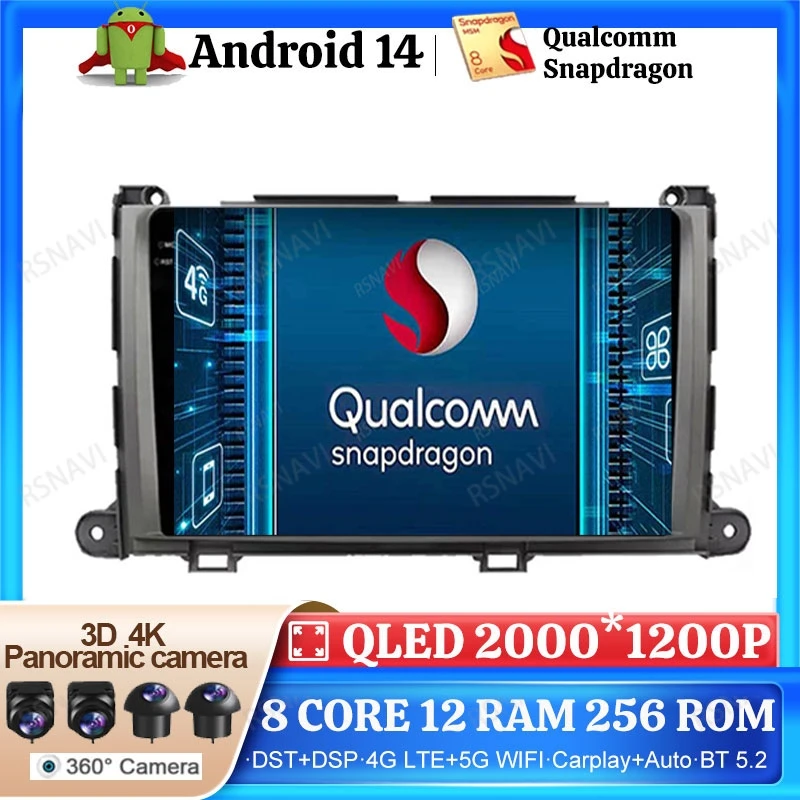Android 14 Car Radio For Toyota Sienna 2009 2010 2011 2012 2013 2014 2 DIN Viedo Player DSP 4G LTE 2DIN Multimedia BT DVD Stereo
Android 14 Car Radio For Toyota Sienna 2009 2010 2011 2012 2013 2014 2 DIN Viedo Player DSP 4G LTE 2DIN Multimedia BT DVD Stereo