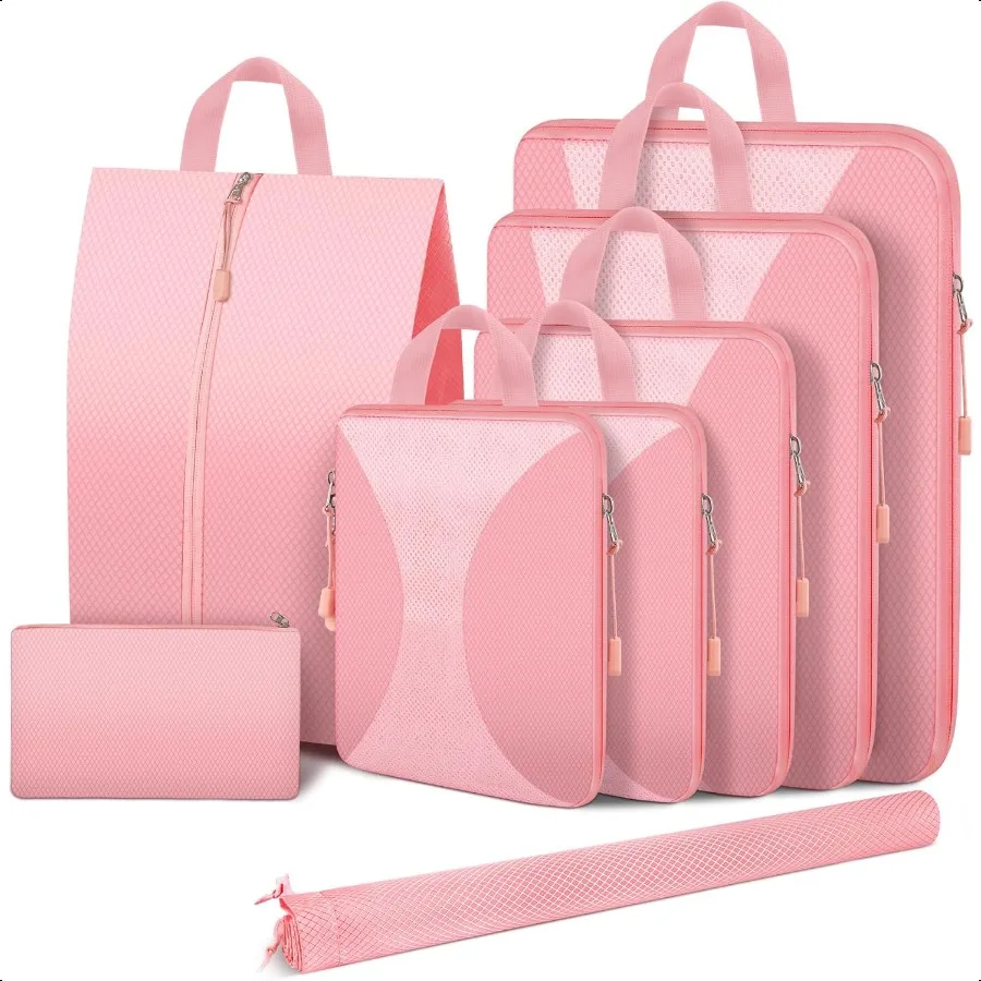 8 Set Comprion Packing Cubes for Travel Comprion Bags for Travel Expandable Travel Packing Organizers for Carry on Suitcase Tra
8 Set Comprion Packing Cubes for Travel Comprion Bags for Travel Expandable Travel Packing Organizers for Carry on Suitcase Tra