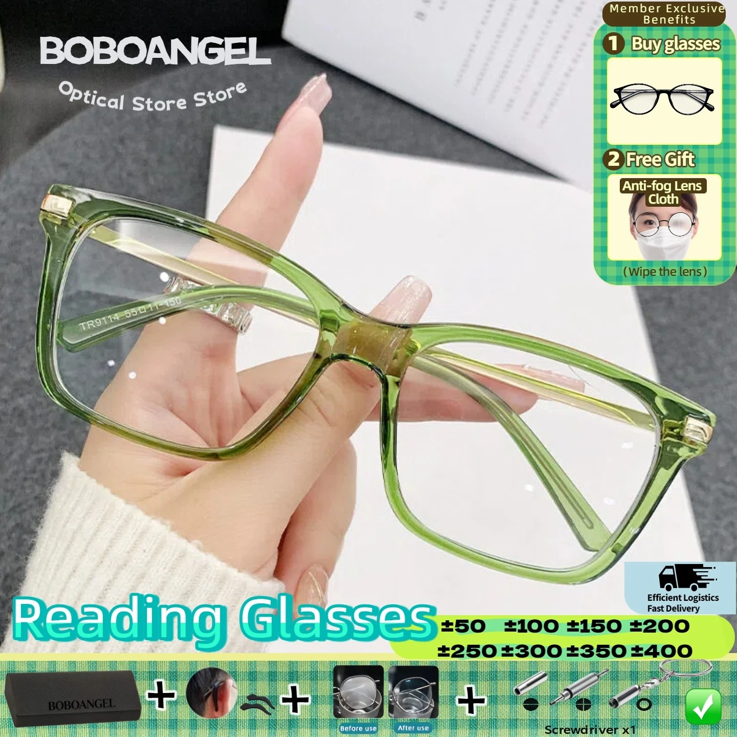 BOBOANGEL Retro Square High Quality Anti Blue Light Frame Myopia Prescription Glasses Fashion Women Progressive Optical Glasses
BOBOANGEL Retro Square High Quality Anti Blue Light Frame Myopia Prescription Glasses Fashion Women Progressive Optical Glasses