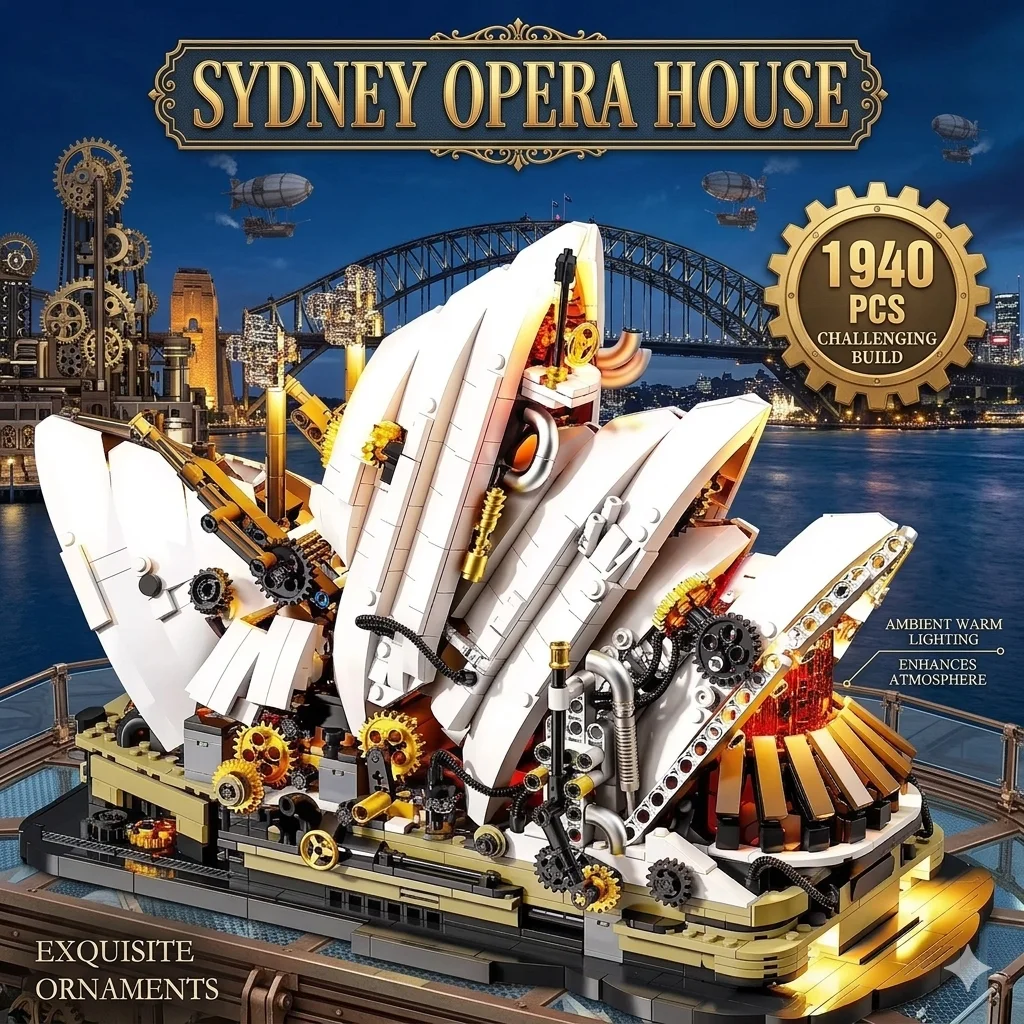 1940PCS MOC Sydney Opera House Building Blocks DIY Australia Landmark Architecture Model Bricks Set Construction Toy Adult Gift
1940PCS MOC Sydney Opera House Building Blocks DIY Australia Landmark Architecture Model Bricks Set Construction Toy Adult Gift