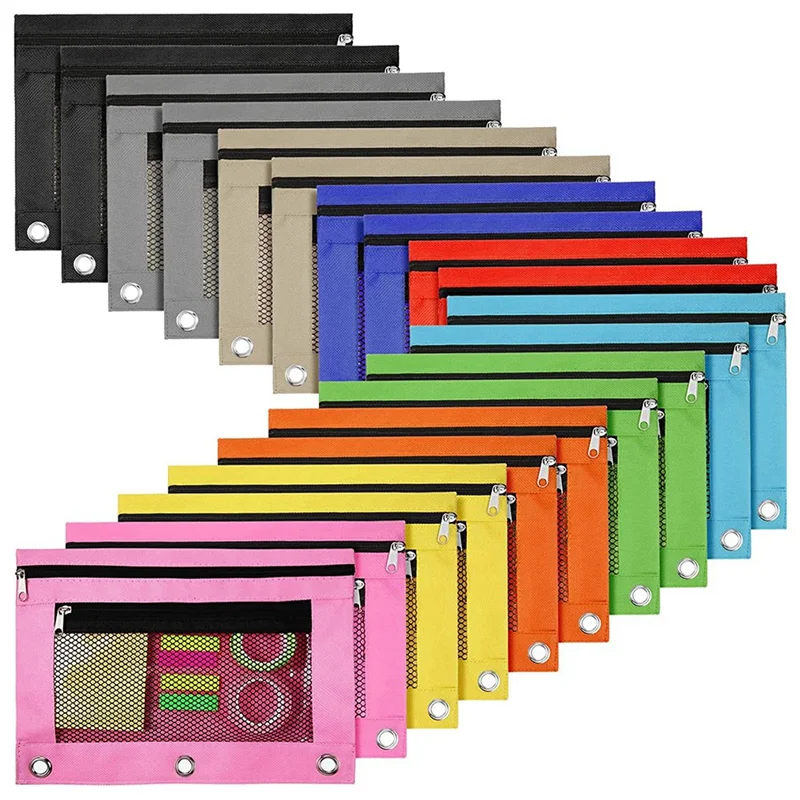 APB-20Pcs Pencil Pouches for 3 Ring Binder Zipper Pencil Pouch Case Bag with 2 Pocket Mesh Window Binder Pouch B
APB-20Pcs Pencil Pouches for 3 Ring Binder Zipper Pencil Pouch Case Bag with 2 Pocket Mesh Window Binder Pouch B