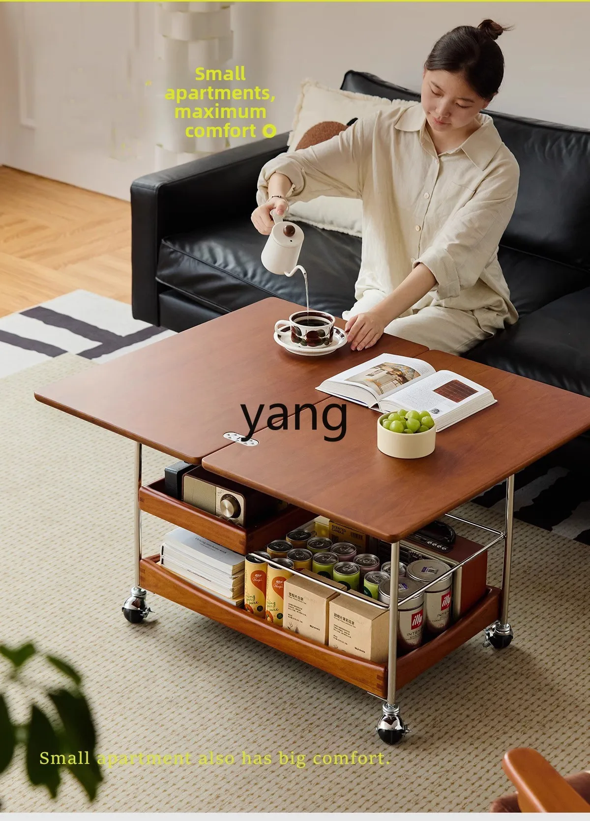 LH household small apartment solid wood medium and ancient style trolley foldable tea table movable side table
LH household small apartment solid wood medium and ancient style trolley foldable tea table movable side table