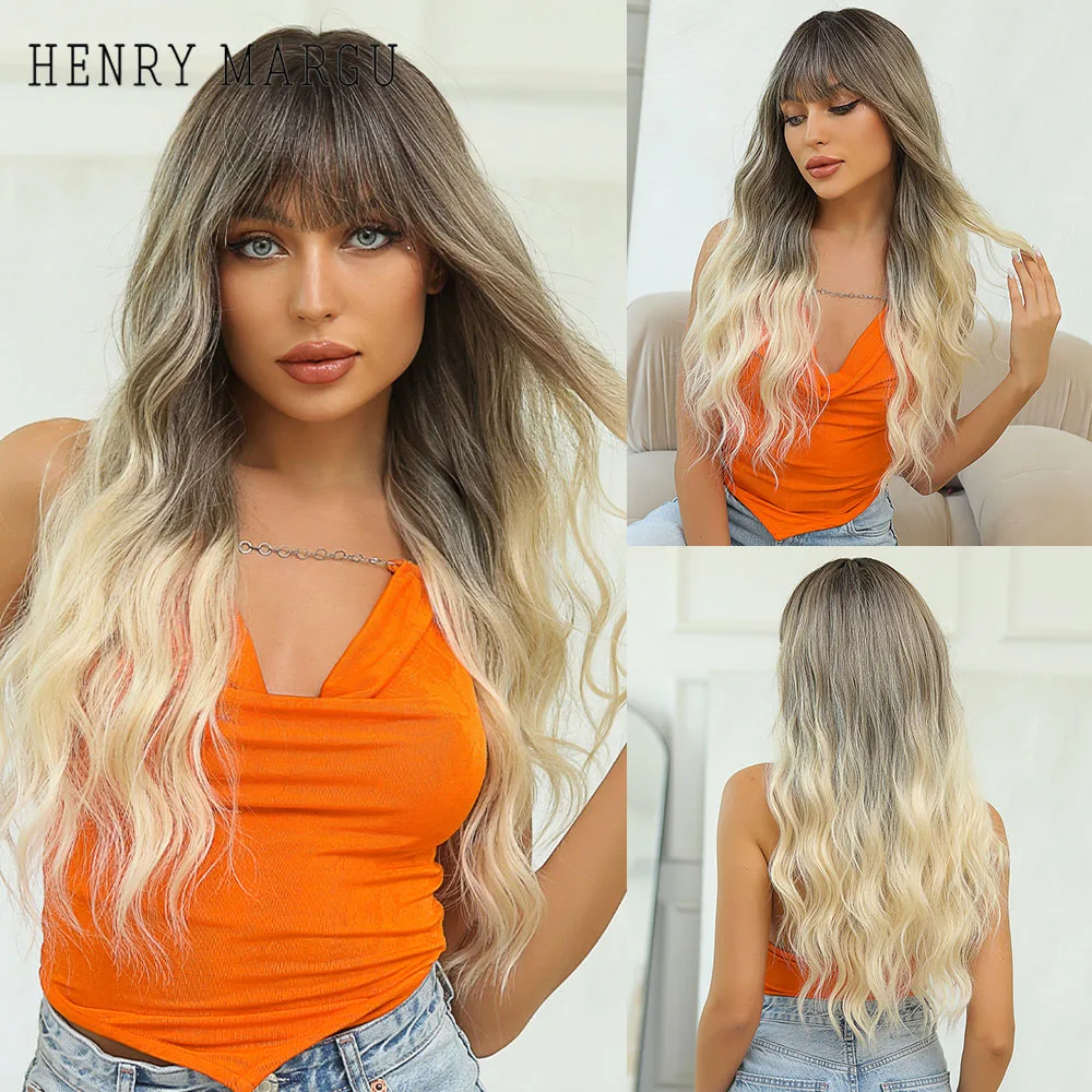 HENRY MARGU Brown White Blonde Synthetic Wigs Long Body Wavy Hair Wigs for White Women With Bangs Daily Cosplay Natural Wigs
HENRY MARGU Brown White Blonde Synthetic Wigs Long Body Wavy Hair Wigs for White Women With Bangs Daily Cosplay Natural Wigs