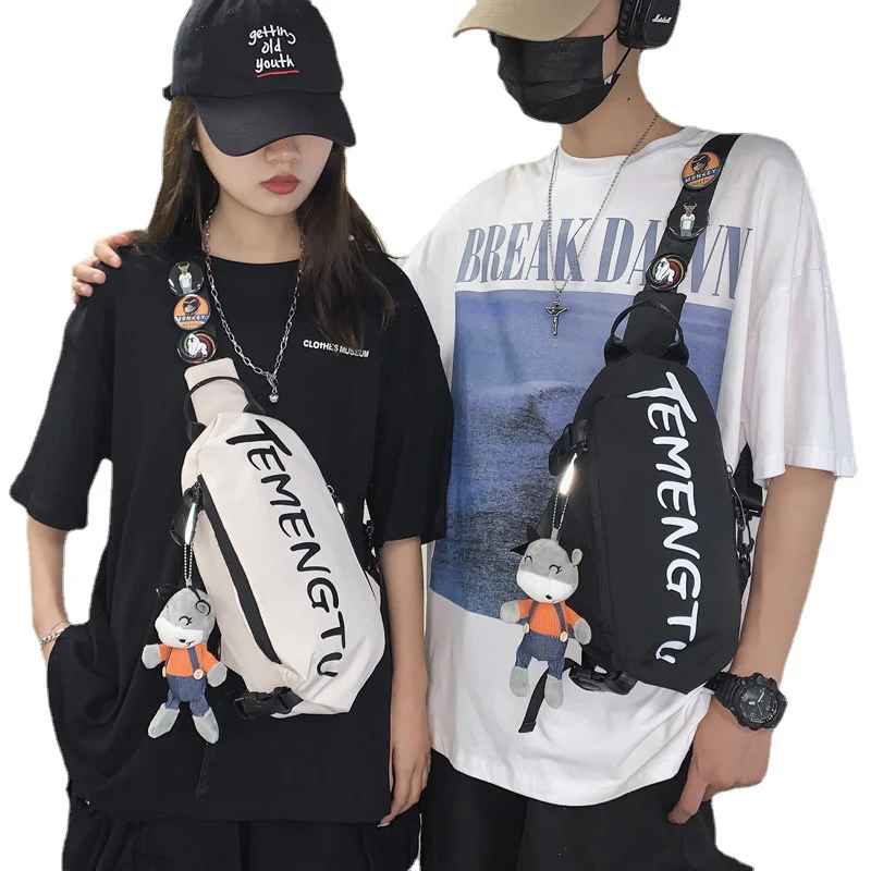 Fashion Unisex Letters Crossbody Bags With Pendant High Quality Oxford Cloth Chest Packs Multifunction Casual Storage Pocket
Fashion Unisex Letters Crossbody Bags With Pendant High Quality Oxford Cloth Chest Packs Multifunction Casual Storage Pocket